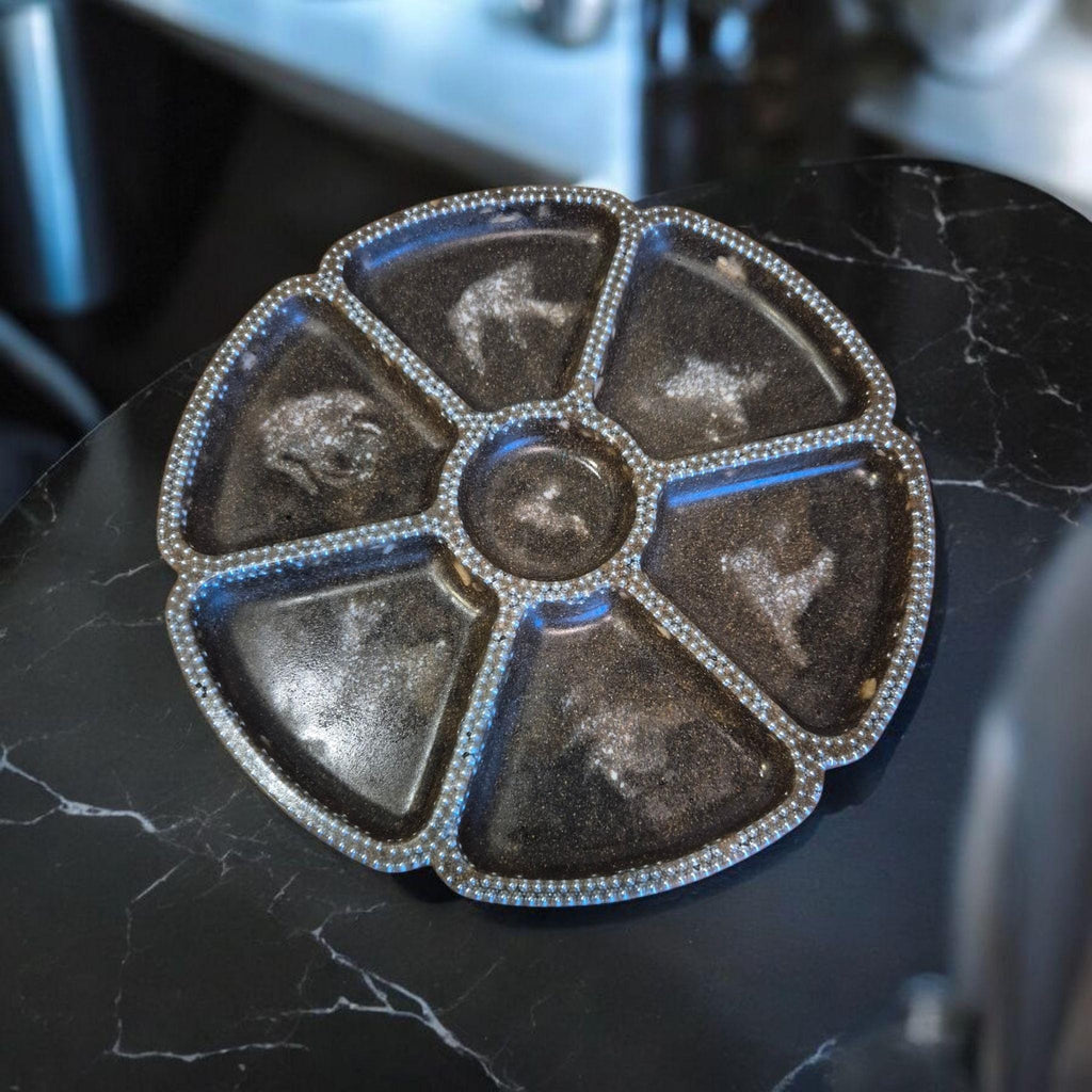 Handcrafted Marble Chip Serving Bowl: Food-Safe Finish .30 сm d.