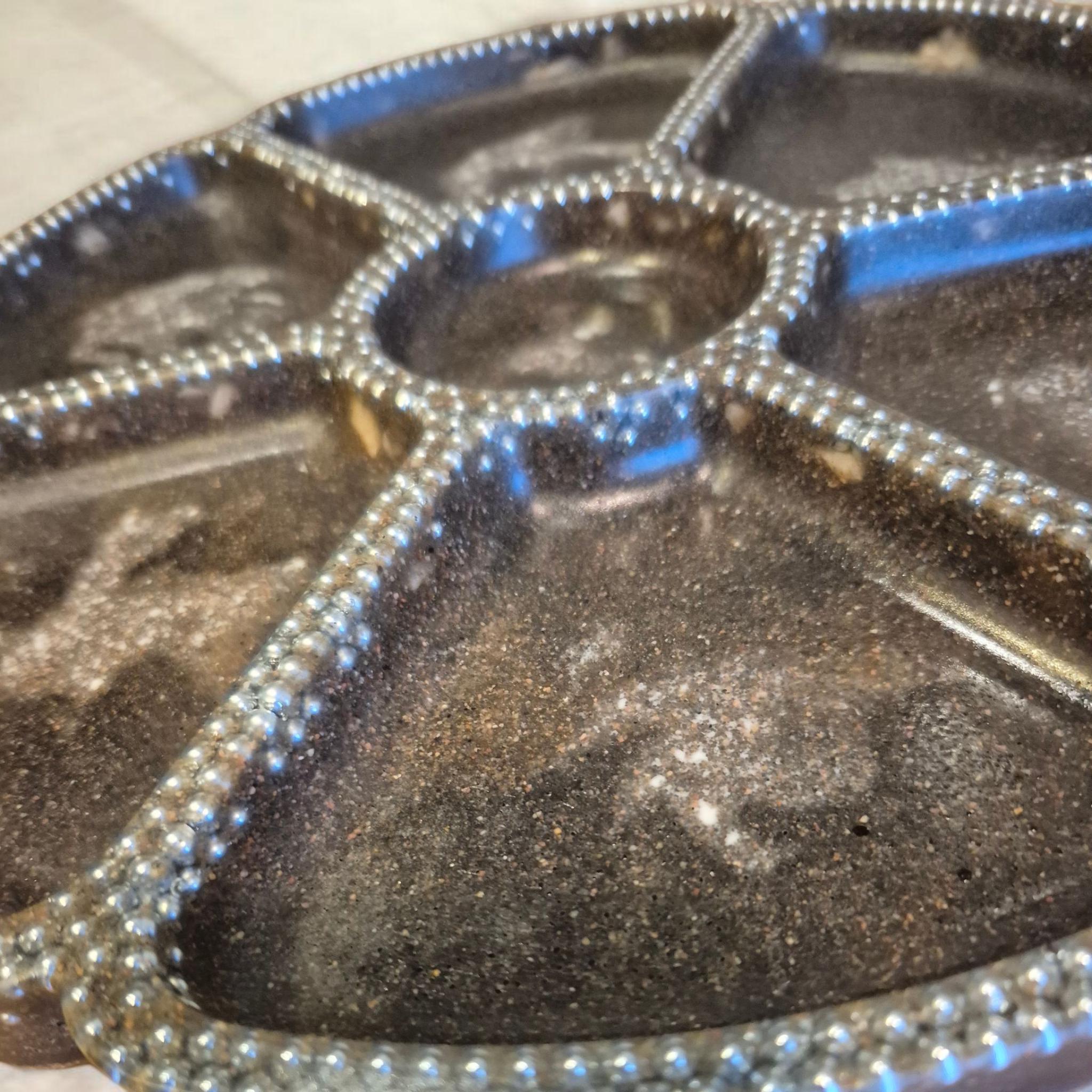 Handcrafted Marble Chip Serving Bowl: Food-Safe Finish .30 сm d.