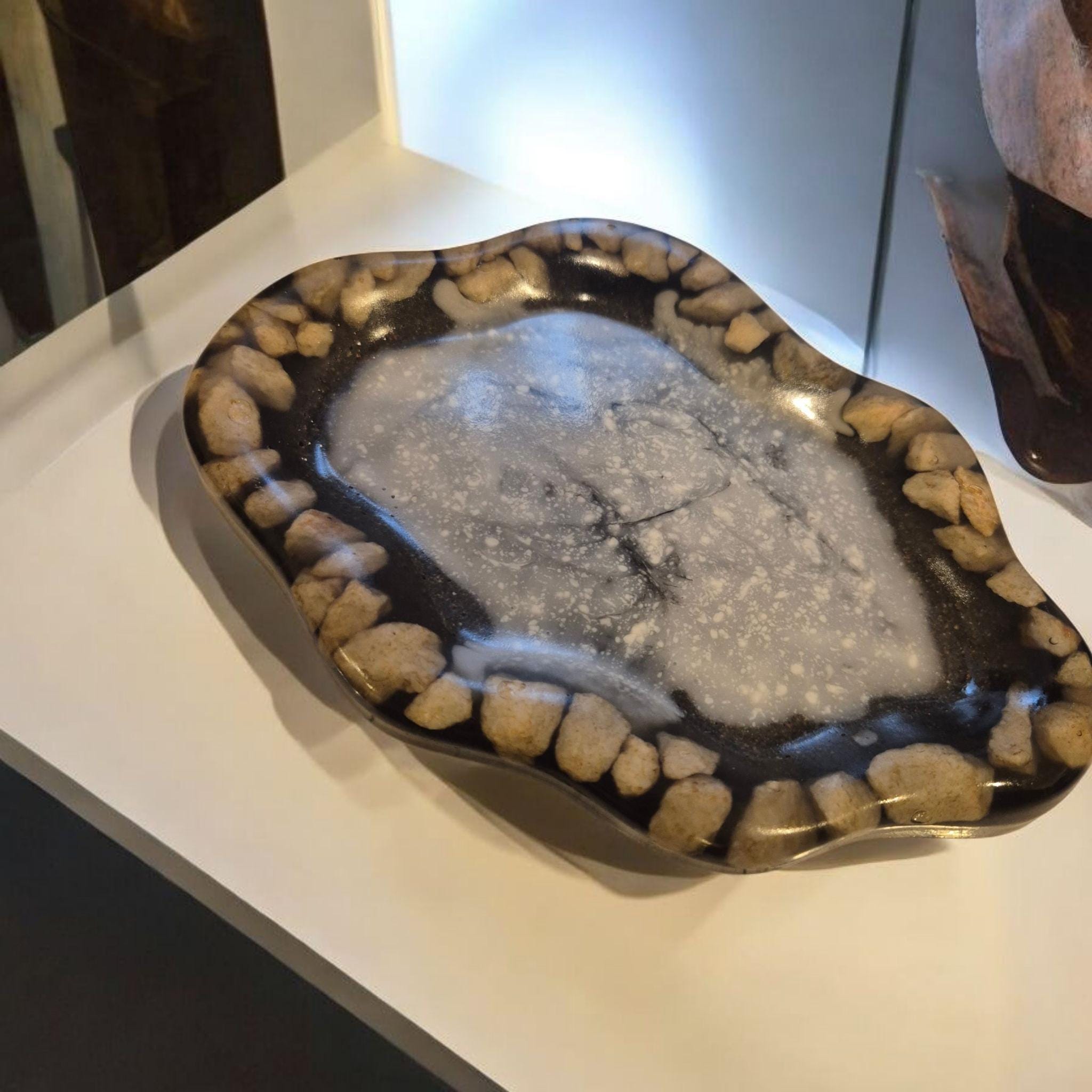 Handcrafted Tray Set with Marble Chips for Jewelry, Small Items