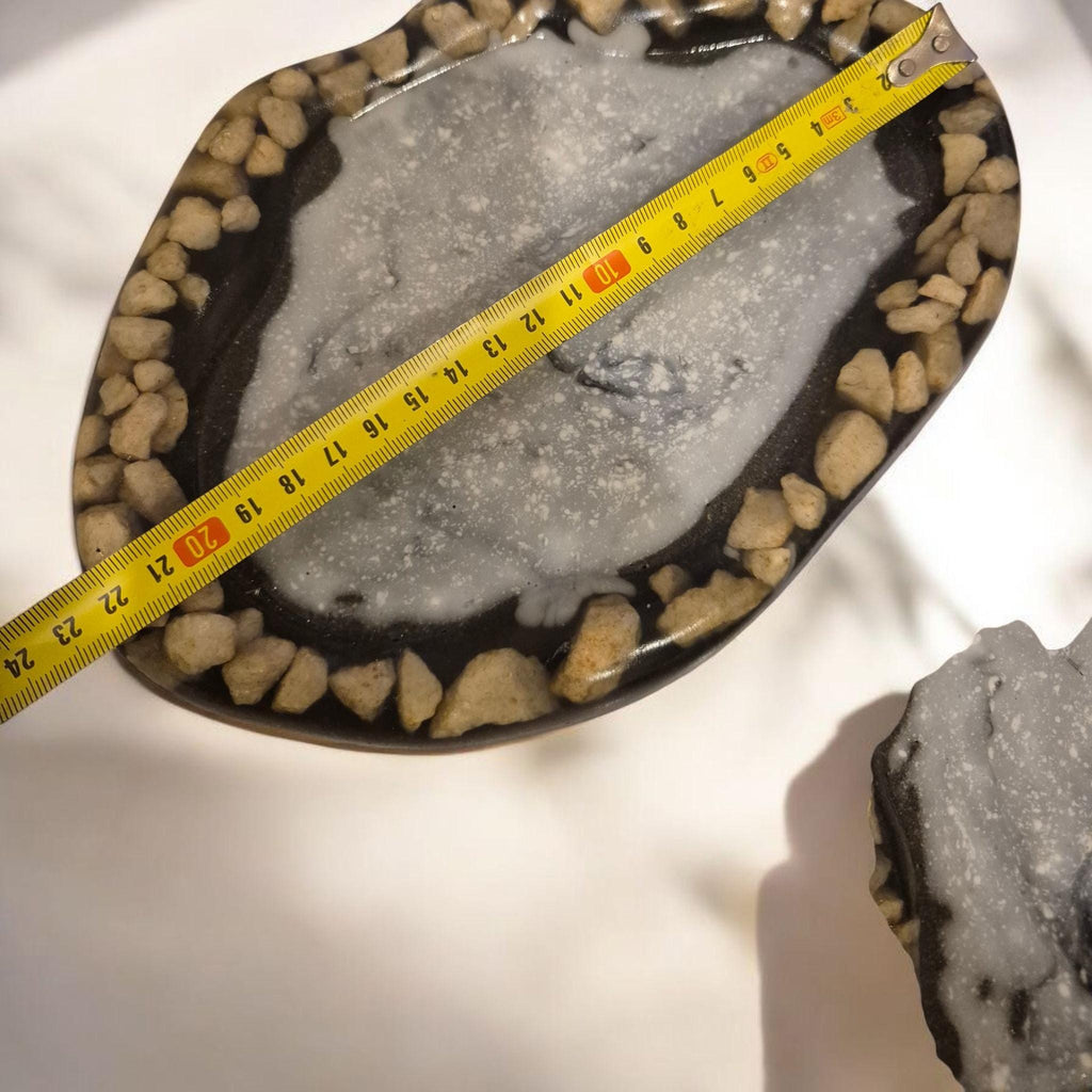 Handcrafted Tray Set with Marble Chips for Jewelry, Small Items