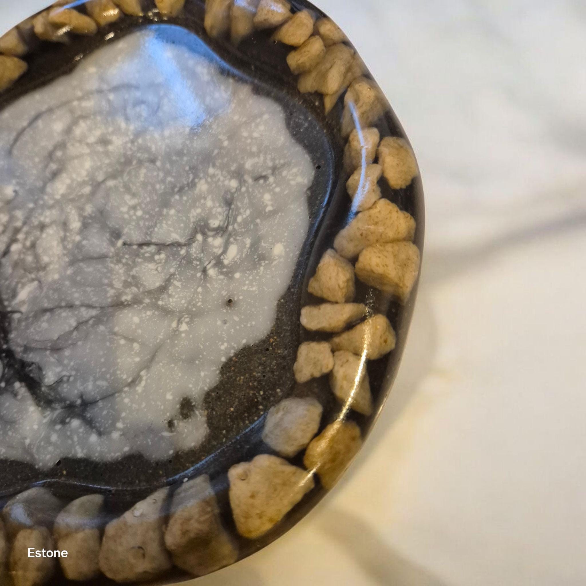 Handcrafted Tray Set with Marble Chips for Jewelry, Small Items