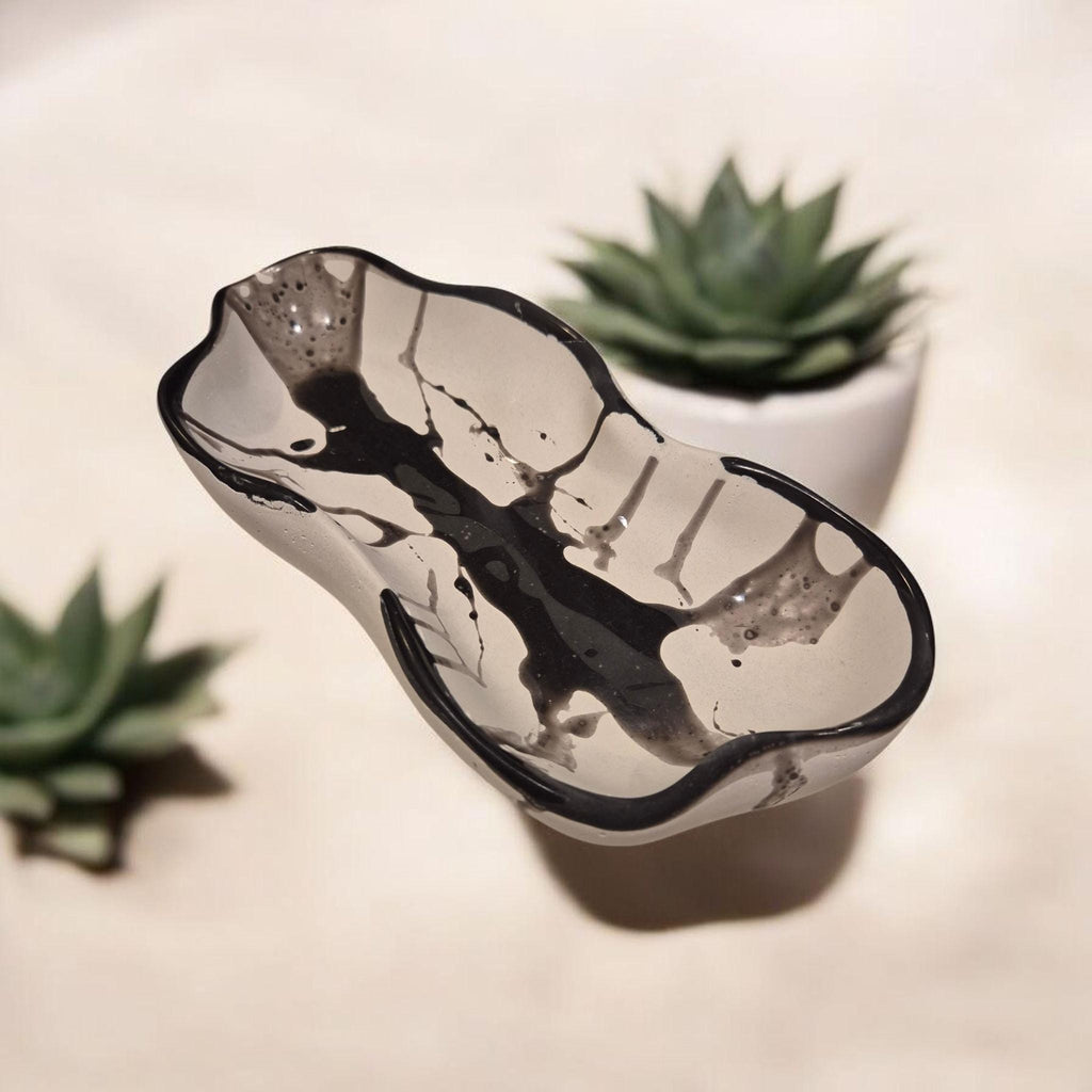 Polymer Concrete Decorative Tray Set - Handmade Epoxy Resin Dishes