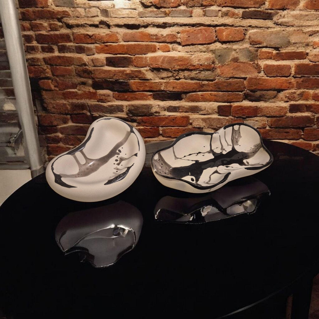 Polymer Concrete Decorative Tray Set - Handmade Epoxy Resin Dishes