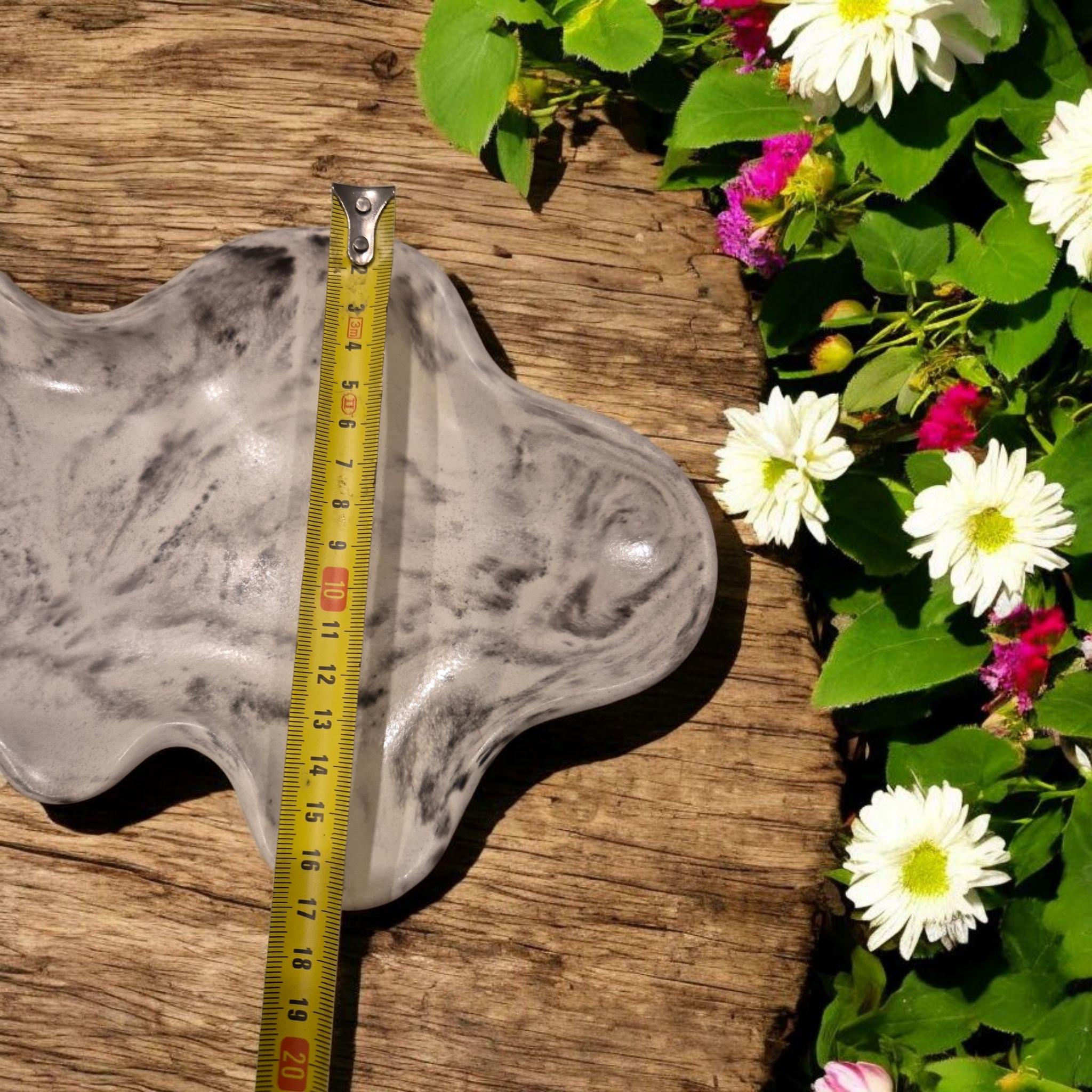 Handmade Marble Look Tray Set | Concrete Jewelry Dish