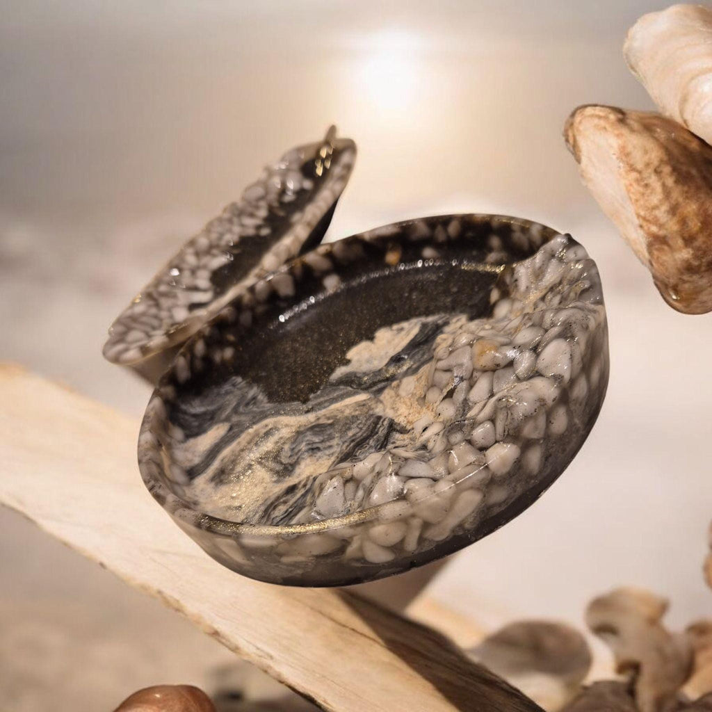 jewelry trays with marble chips...