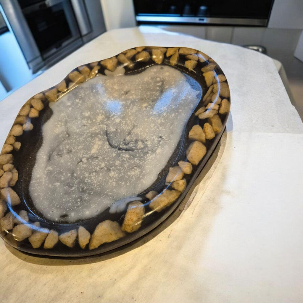 Handcrafted Tray Set with Marble Chips for Jewelry, Small Items