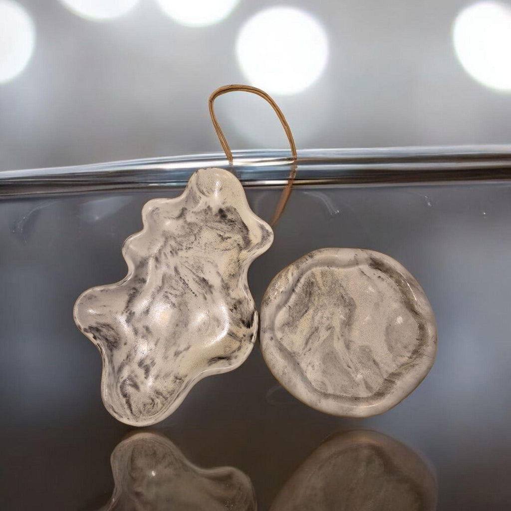 Handmade Marble Look Tray Set | Concrete Jewelry Dish