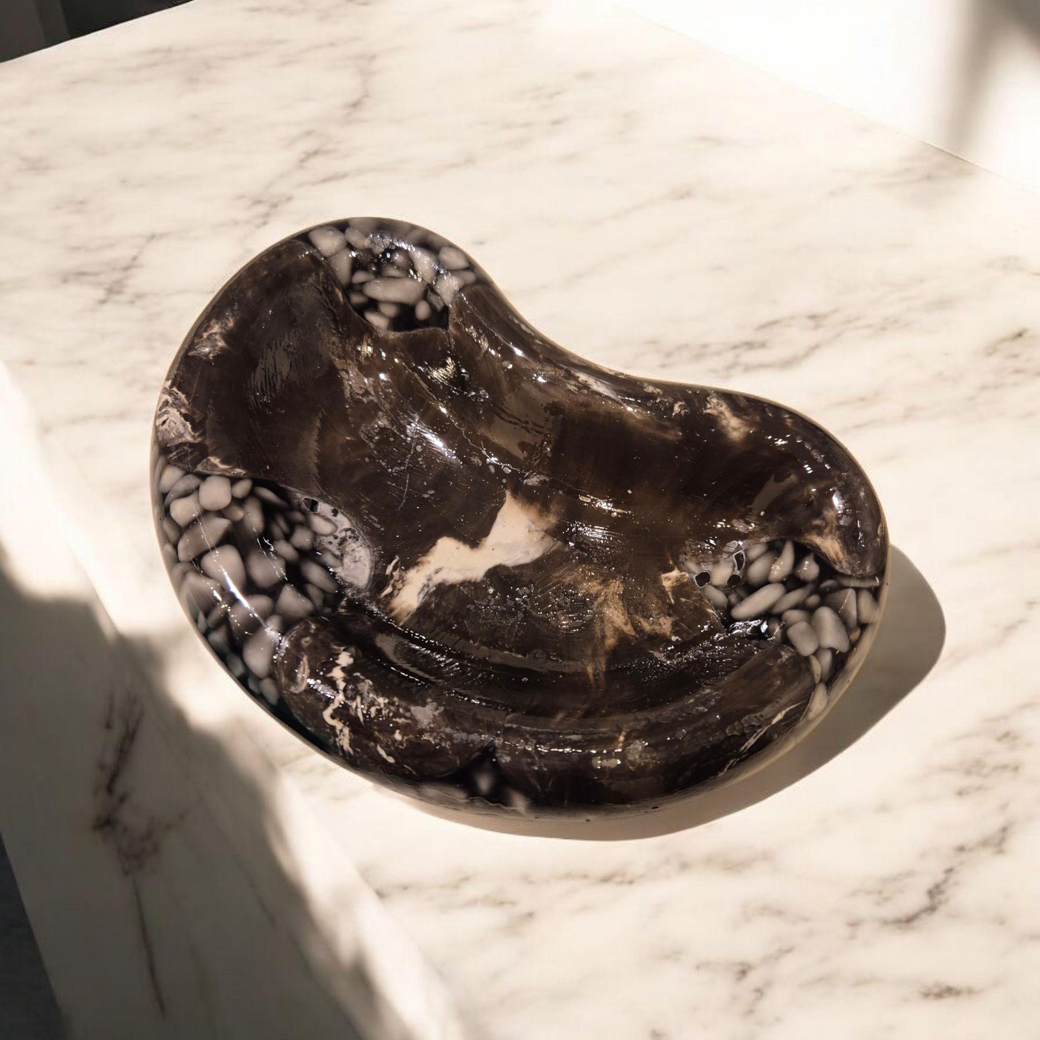 Handmade Marble Tray with Italian Sea Pebbles