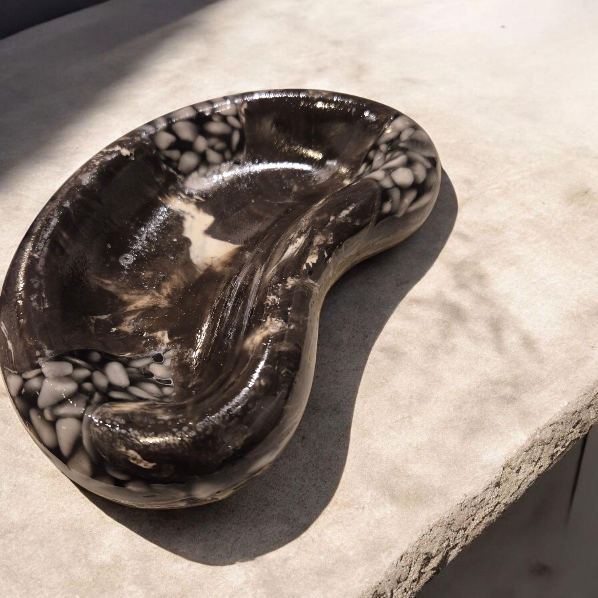 Handmade Marble Tray with Italian Sea Pebbles