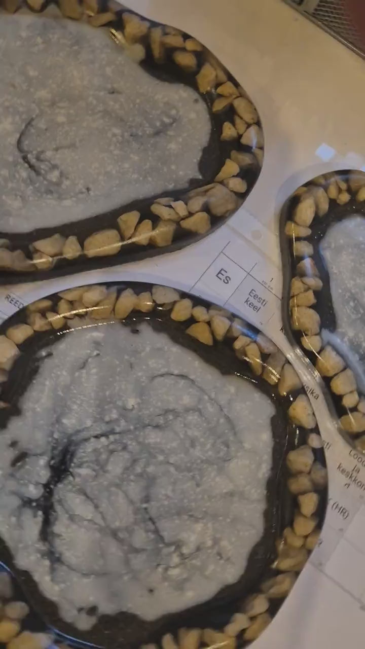 Handcrafted Tray Set with Marble Chips for Jewelry, Small Items