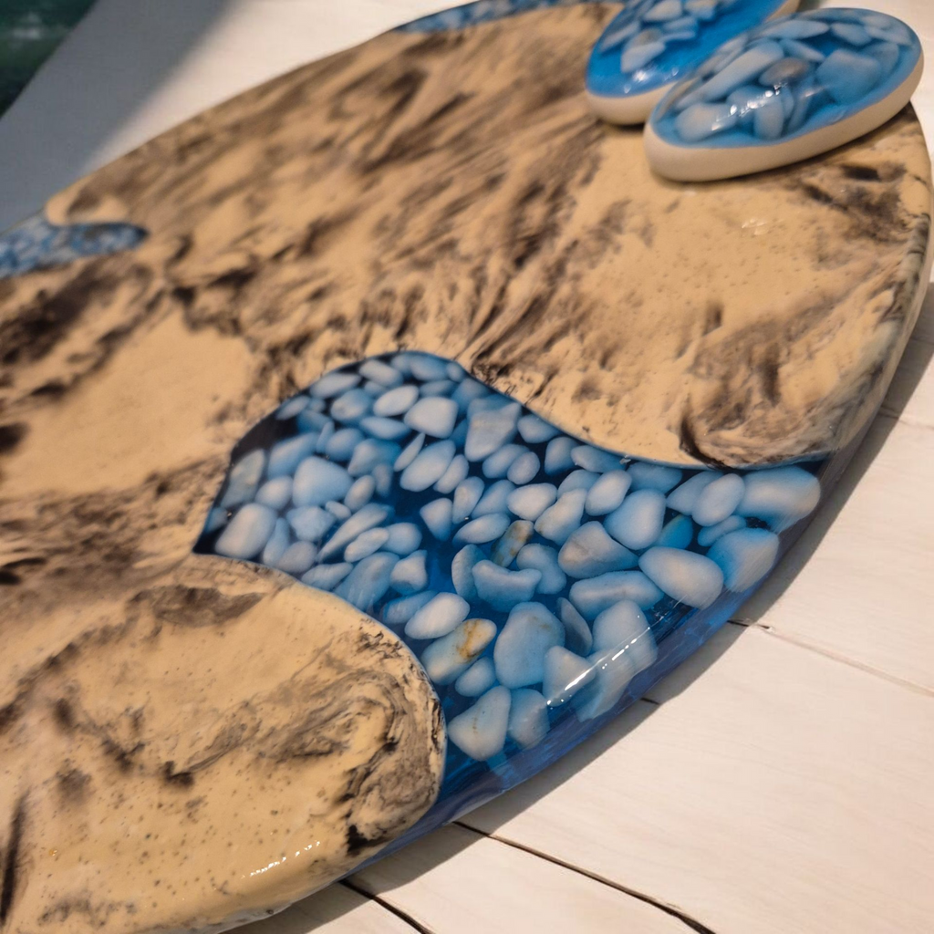 Handcrafted Marble-Effect Decorative Dish. Decorative plate. Handmade unique gift 🎁 .