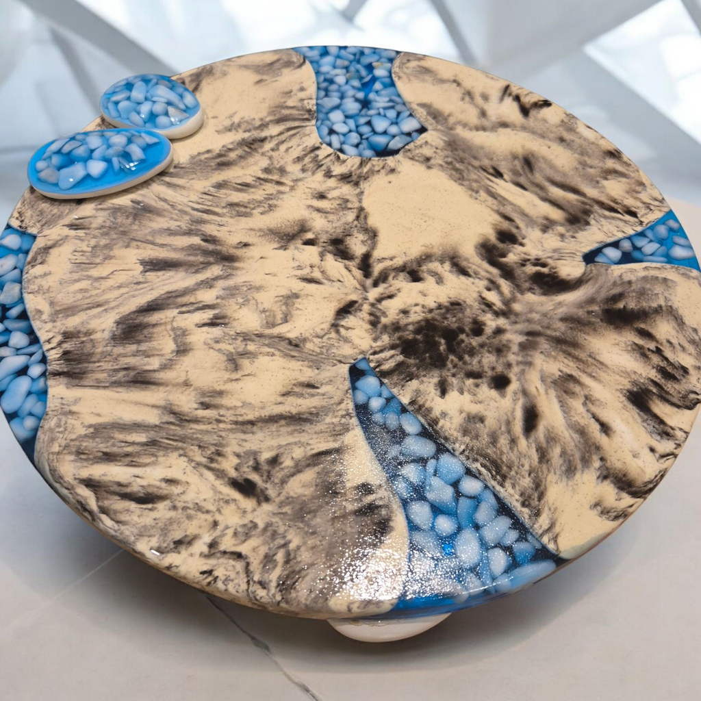 Handcrafted Marble-Effect Decorative Dish. Decorative plate. Handmade unique gift 🎁 .