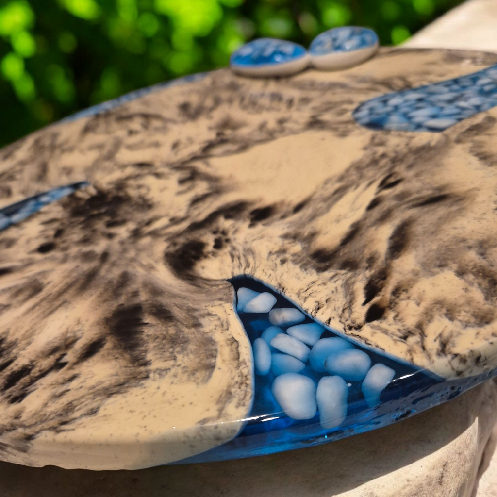 Handcrafted Marble-Effect Decorative Dish. Decorative plate. Handmade unique gift 🎁 .